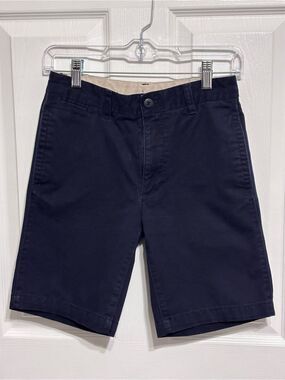 GAP Kids Navy Blue Flat-Front Chino Casual School Uniform Bermuda Shorts Size 12